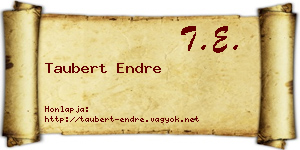 Taubert Endre névjegykártya